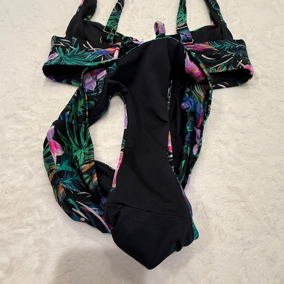 New! Victoria's Secret Black Palm Bikini Set 45572 - Picture 9 of 11